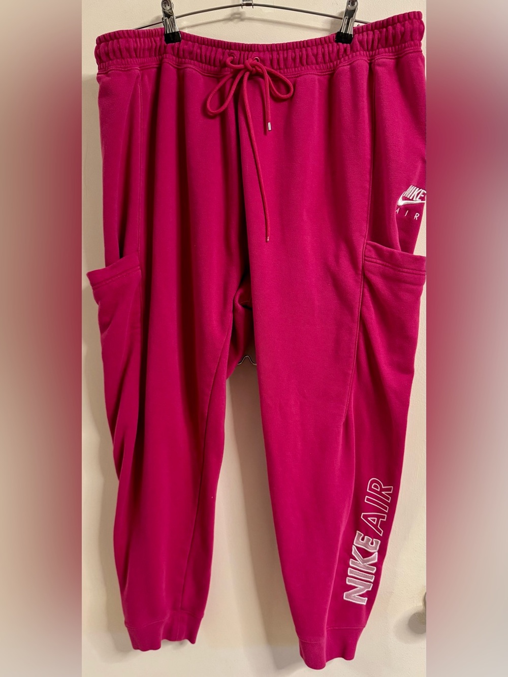 Nike Fuchsia Pink Jogger Sweatpants with Nike Air